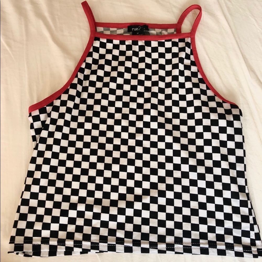 Checker tank top